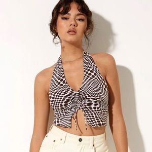 Motel Rocks Dapa Top In Optic Polka